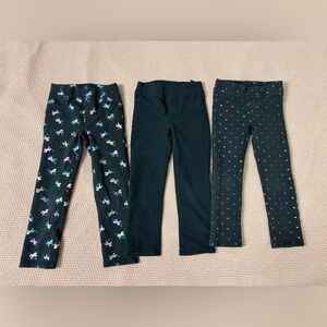 H&M Kids Leggings Set - Black, Unicorn, Polka Dot